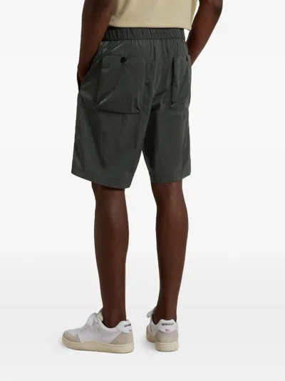 Woolrich Elasticated Belted Bermuda Shorts In Green