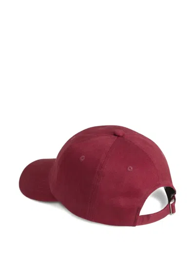 Woolrich Logo-embroidered Adjustable Baseball Cap In Red