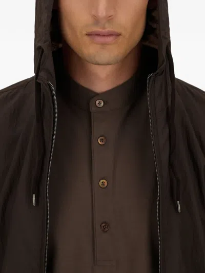 Herno Jacket In Micro Ripstop Nylon In Brown