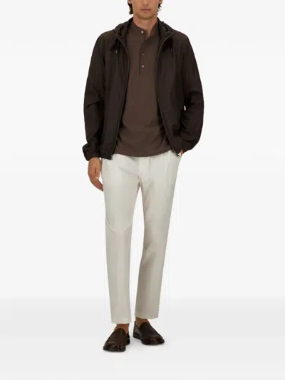 Herno Jacket In Micro Ripstop Nylon In Brown
