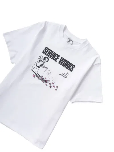 Service Works Garden-graphic T-shirt In White