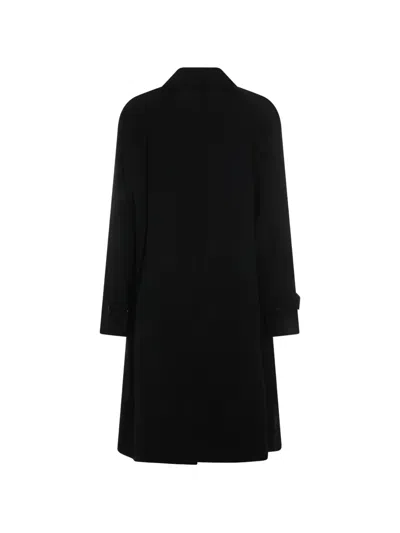The Row Buttoned Coat In Black