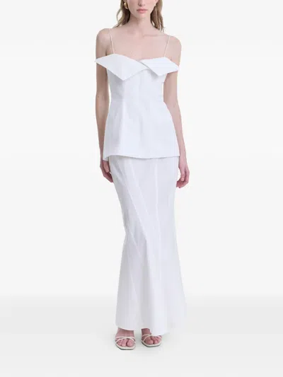 Fforme Eilwen Cotton Poplin Top In Gray