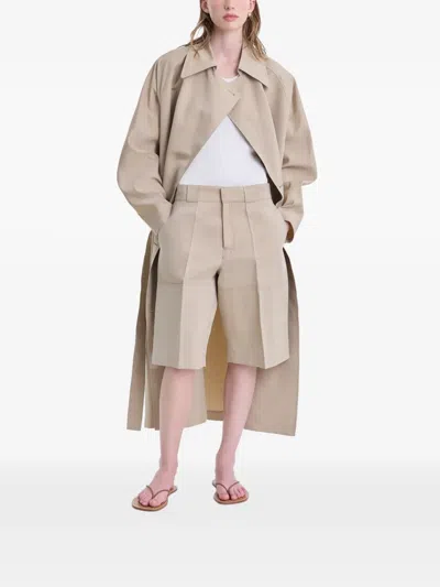 Fforme Orly Double-breasted Coat In Neutral