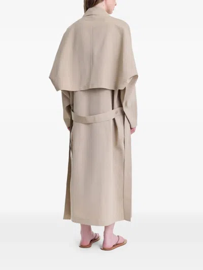 Fforme Orly Double-breasted Coat In Neutral