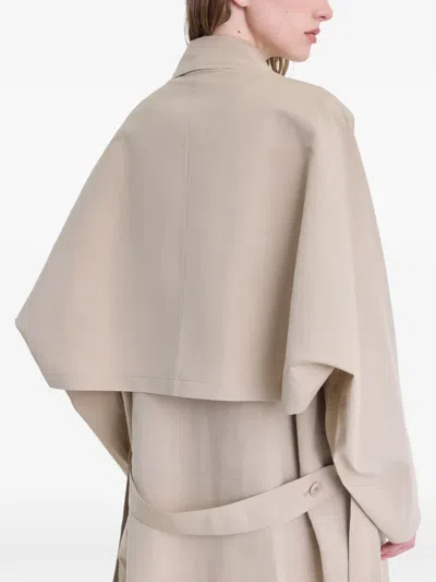 Fforme Orly Double-breasted Coat In Neutral