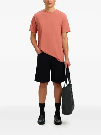 Selected Linen-blend T-shirt In Multi