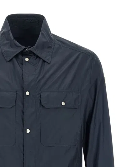 Moncler Ripstop Shirt In Blue