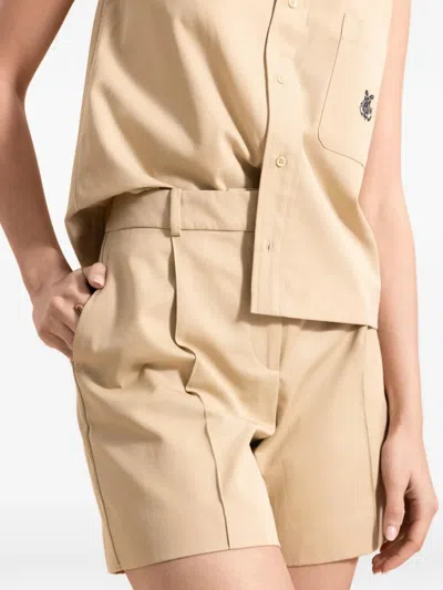 Dmn Paris Norma Belt-loop Shorts In Brown