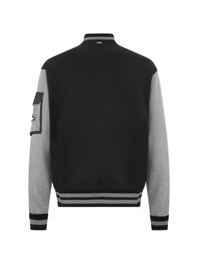 Herno Sleeve-pocket Bomber Jacket In Black