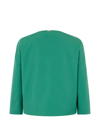 Herno Collarless Jacket In Gray