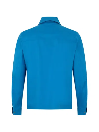Herno Button-front Shirt Jacket In Blue