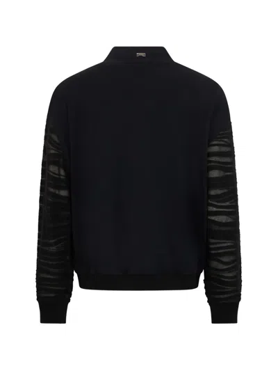 Herno Zip-up Bomber Jacket In Black