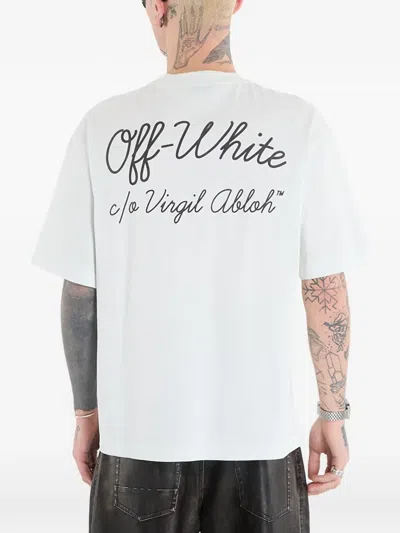 Off-white Script Skate T-shirt In White