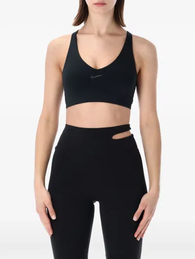 Nike Swoosh Womens Medium Support Sports Bra Dx6821 In Black