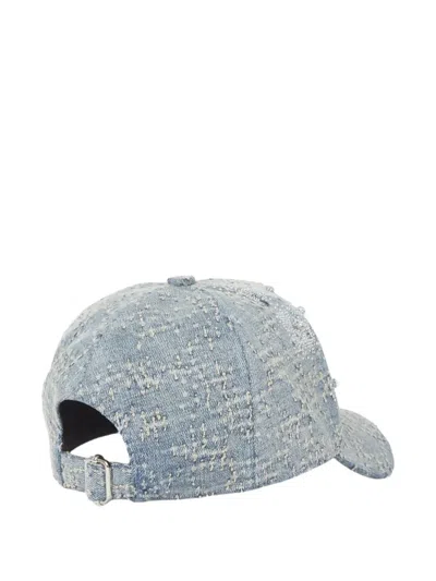 Guapi Distressed Embroidered Cap In Blue
