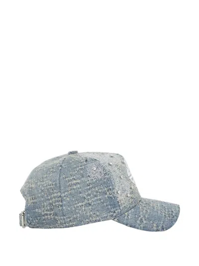 Guapi Distressed Embroidered Cap In Blue