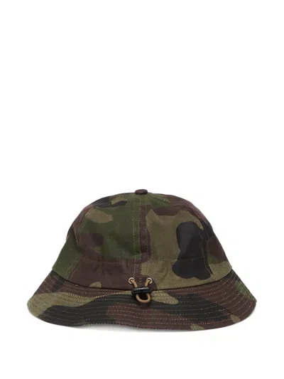 Brain Dead Camouflage-pattern Hat In Green
