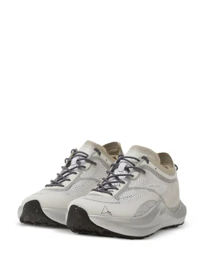 Roa White Fabric Athletic Sneakers In White