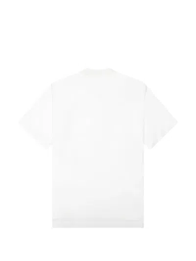 Sacai White Cotton Jersey Polo In Animal Print