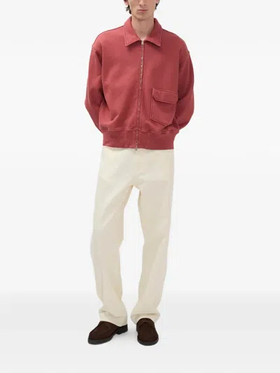 Norse Projects Loopback Full Zip Sweatshirt Red In Red