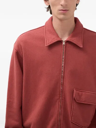 Norse Projects Loopback Full Zip Sweatshirt Red In Red