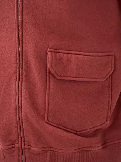 Norse Projects Loopback Full Zip Sweatshirt Red In Red