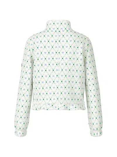 Marccain Heart-pattern Jacket In Green