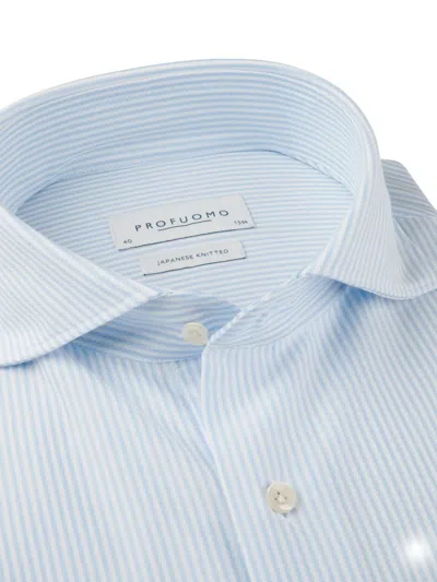 Profuomo Striped-pattern Shirt In Blue