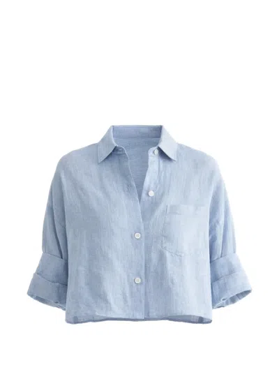 Twp Pocket Cuffed Shirt In Blue