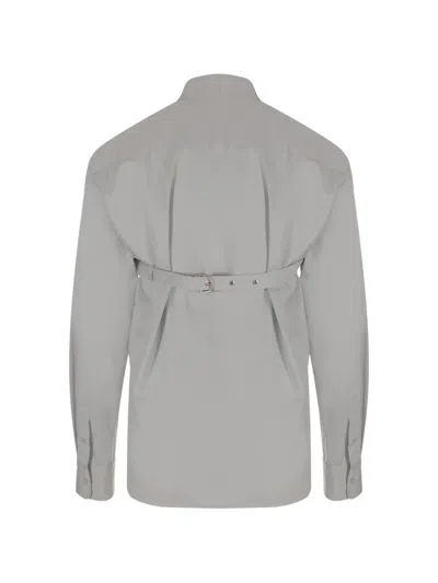 Off-white Crossover Strap Shirt In Gray