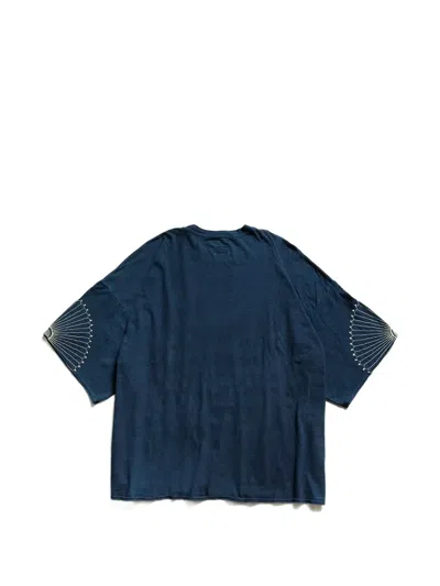 Kapital Embroidery Oversized T-shirt In Blue