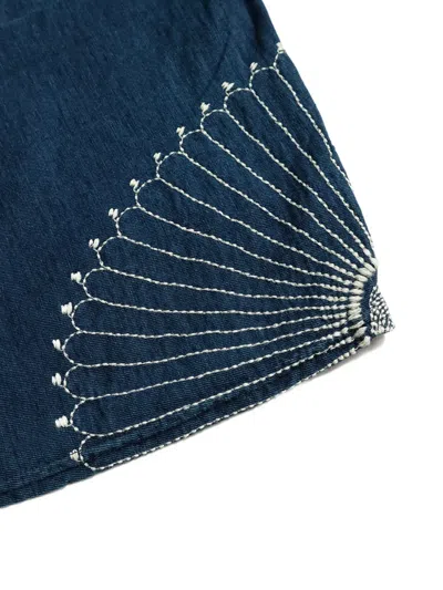 Kapital Embroidery Oversized T-shirt In Blue