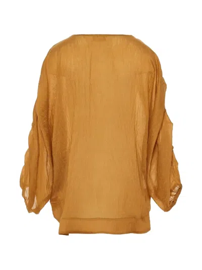 Devotion Solara Wide-sleeve Top In Brown