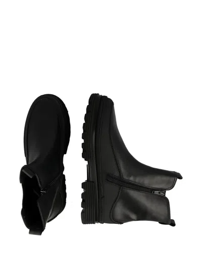 Gabor Leather Ankle Boots In Black