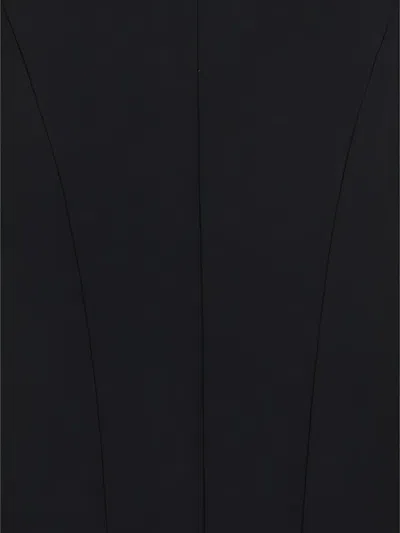 Max Mara Tailored Midi Skirt In Smooth Triacetate In Black
