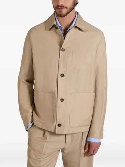 Slowear Button Jacket In Brown