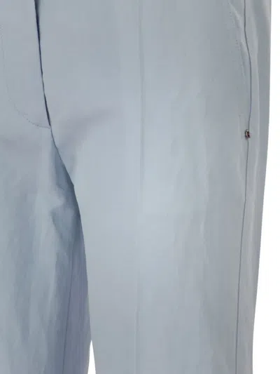 Sportmax Flat-front Flared Trousers In Blue