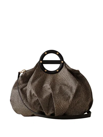 Borbonese Medium Vis-a-vis Tote Bag In Brown