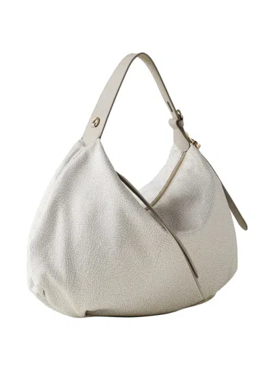Borbonese Medium Prive Shoulder Bag In Neutral
