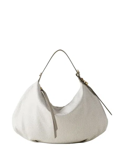 Borbonese Medium Prive Shoulder Bag In Neutral