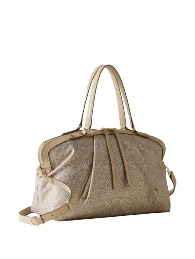 Borbonese Medium Frame Tote Bag In Neutral