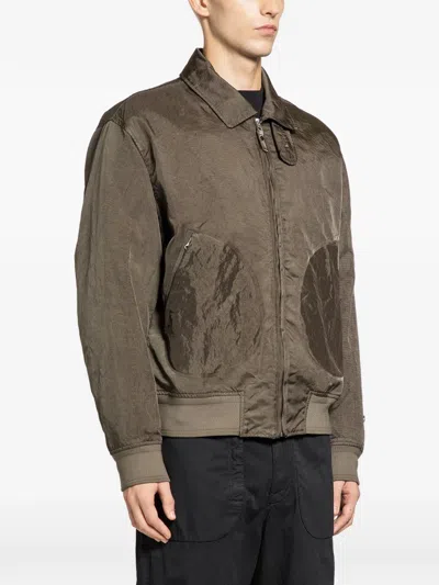 Massimo Osti Studio Zip-up Bomber Jacket In Brown