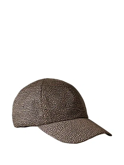 Borbonese Printed Hat In Brown
