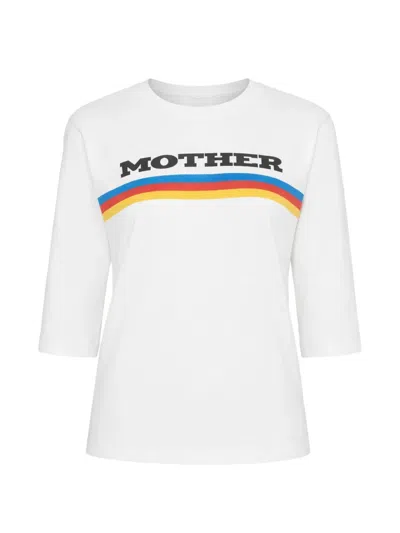 Mother The Better Half Printed Cotton-jersey T-shirt In White