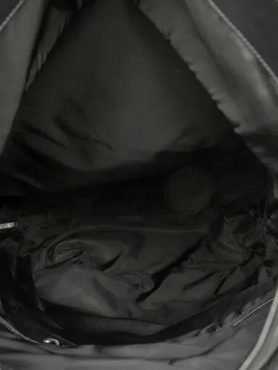 Pre-owned Gucci 2016-2025 Canvas Techno Web Fold Over Backpack In Black