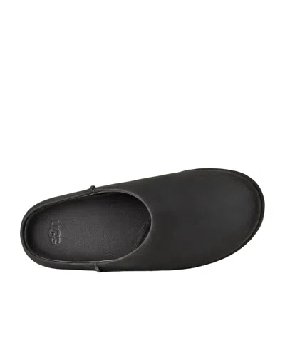 Ugg Slip-on Sabot Shoes With Rounded Toe And Matte Finish In Black
