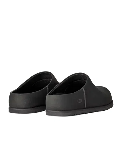 Ugg Slip-on Sabot Shoes With Rounded Toe And Matte Finish In Black