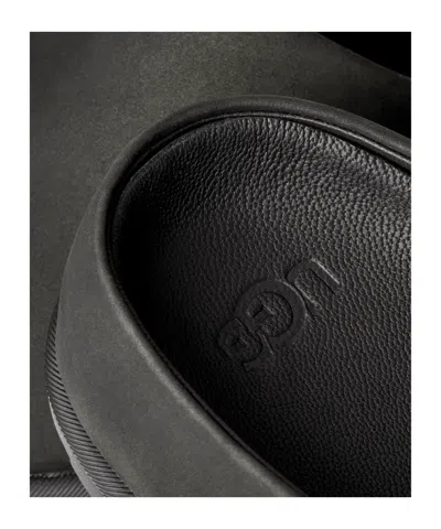 Ugg Slip-on Sabot Shoes With Rounded Toe And Matte Finish In Black
