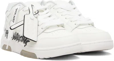 Off-white Out Of Office Graffiti-print Low-top Sneakers In White
